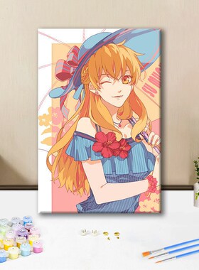全职高手动漫卡通diy数字油画手工填充手绘涂色油彩画客厅装饰画