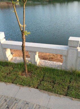 供应青石简易石栏杆 青石三横梁石栏杆河流小溪行人石护栏