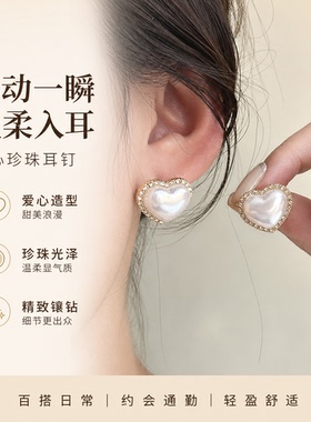 小清新立体花朵耳环女