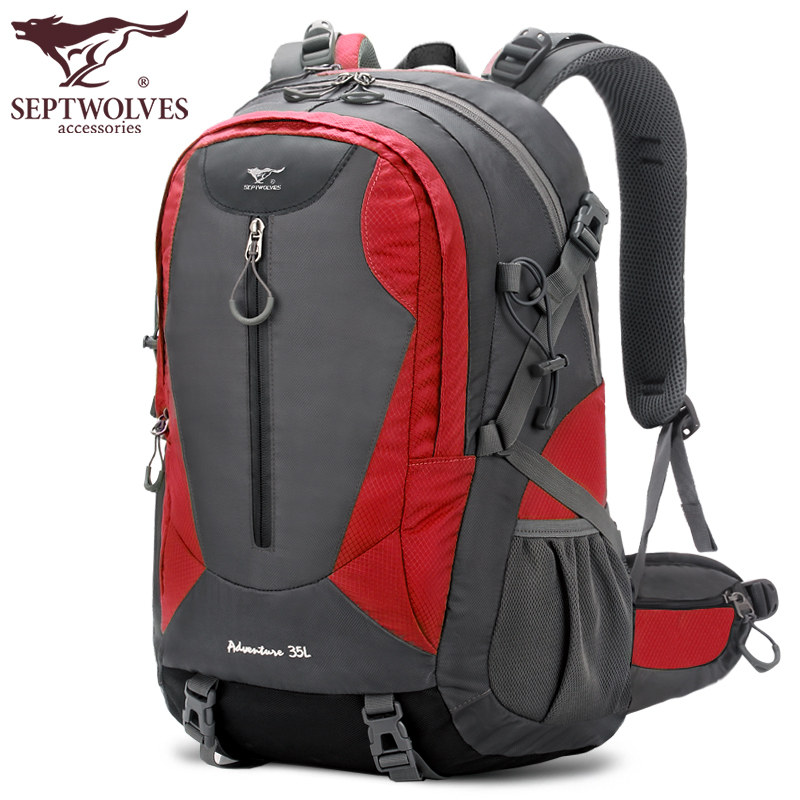 七匹狼户外35l双肩男女旅行登山包 七匹狼天颜双肩背包
