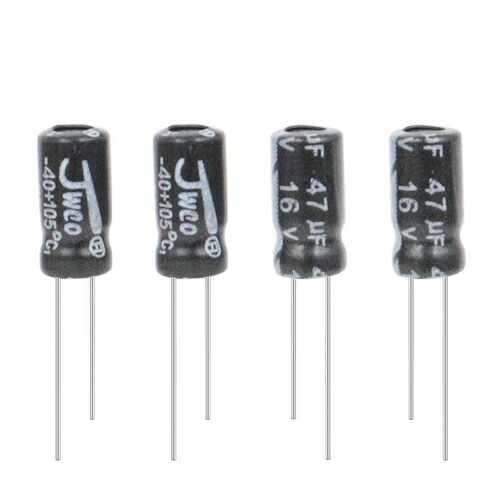 JWCO 47uf/16v 4*7 兴佳维诚 插件铝电解电容 - 图0
