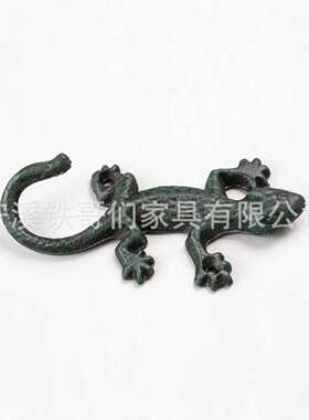 供货铸铁欧式复古壁虎挂件铁艺挂钩衣帽挂钩装饰挂钩墙面装饰