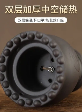 火龙罐砭石艾灸罐刮痧按摩艾灸罐手持莲花艾灸罐加厚艾灸器具