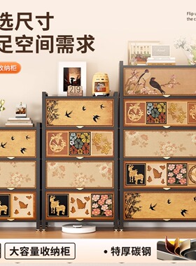 中古风钢制防尘落地靠墙储物柜