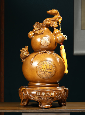 福禄招财葫芦摆件家居客厅入户玄关酒柜电视柜装饰品乔迁新居礼物