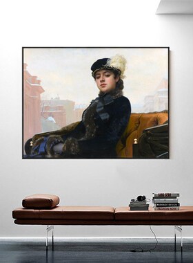 大仟印像无名女郎俄罗斯艺术家名画油画人物客厅餐厅卧室装饰挂画