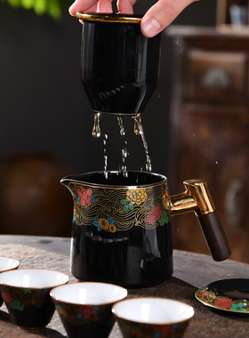 便携旅行木柄茶具收纳包