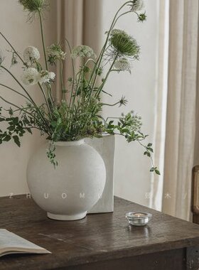 叕木zhuomu |手工陶艺花瓶摆件客厅插花侘寂风北欧干花家居装饰品