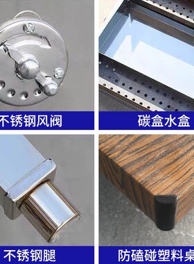 烧烤桌烧烤桌商用烧烤架木炭烤羊腿不锈钢户外自助烧烤桌子