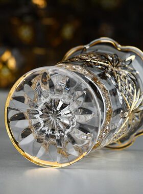 水晶玻璃花瓶北欧轻奢酒店客厅装饰花玫瑰插花百合鲜花摆件器透明