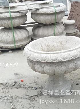 厂家直销钵公司门口钵花校园125478景观石雕花广场小区石雕花钵