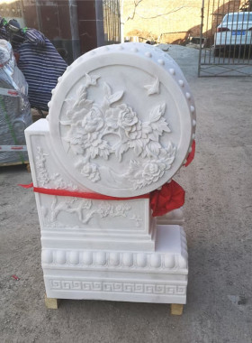 厂家直发家用庭院青石石雕门墩抱鼓石仿古青石柱墩圆形实心抱鼓石