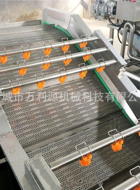 满足不同产量需求的果蔬气泡清洗机高压水喷淋卷心菜包菜清洗机