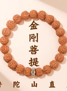 【普陀山】新中式印尼树王爆肉小金刚菩提子手串男女佛珠盘玩手链