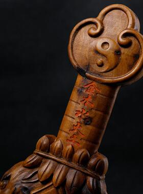 大号雷击木枣木朱砂七星剑紫薇讳玄关装饰品乔迁送礼天师剑大摆件
