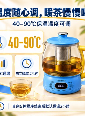 泰立维1L玻璃全自动养生壶保温