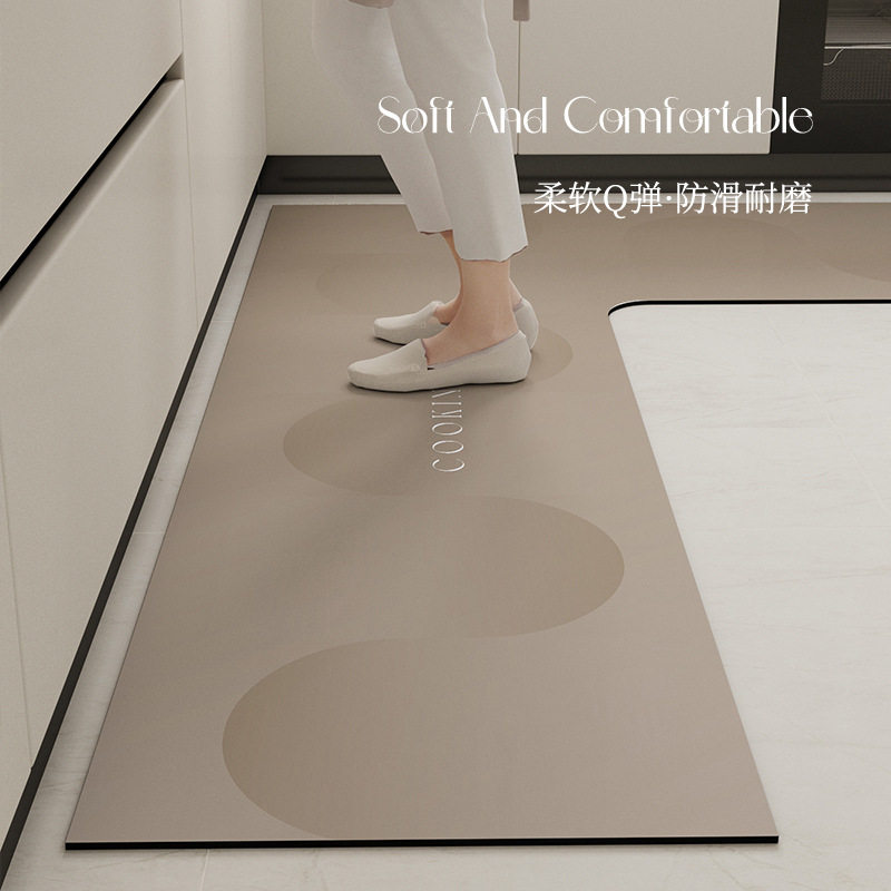 2026 new high-end kitchen floor mat L-shaped corner carpet water-absorbing oil-absorbing household non-slip floor mat
