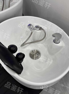 网红潮店美发店半躺式洗头盆枕头配件日式硅胶头枕冲水床配件