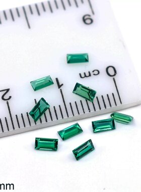 小长方直角培育赞比亚祖母绿裸石1x2~5x7mm 戒指吊坠镶嵌配石