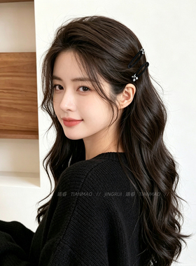 可爱发饰水钻樱桃bb夹前额发夹女