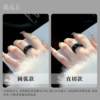 Natural Hetian jade black jade ring black jade ring