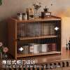 Desktop storage cabinet dustproof storage rack on table water cup tea set coffee cup storage living room dining side storage rack
