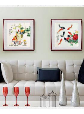中央美院凌雪手绘真迹工笔花鸟画现代中式客厅办公室装饰挂画包邮