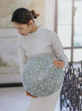海洋美术馆·碧宜宁香青花瓷石榴瓶大肚陶瓷书房东方覆古入口装饰
