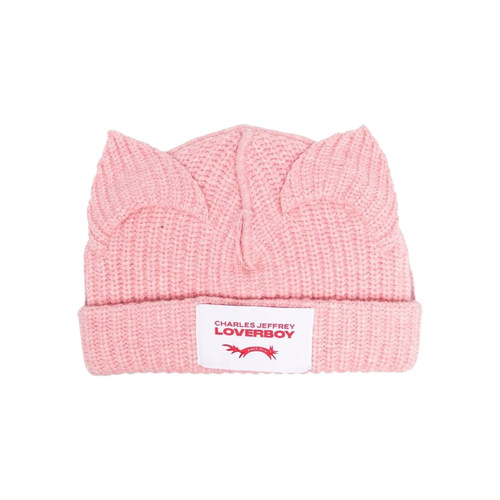 【正品现货】Charles Jeffrey Loverboy猪猪猫耳帽保暖针织毛线帽 - 图0
