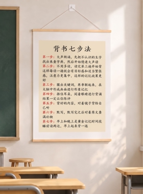 学习方法好习惯书法字画书房教室激励学生装饰画文化墙励志挂轴画