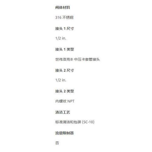 世伟洛克SS-8FK0-7-8不锈钢316中压卡套管内螺纹接头1/2 in. - 图1