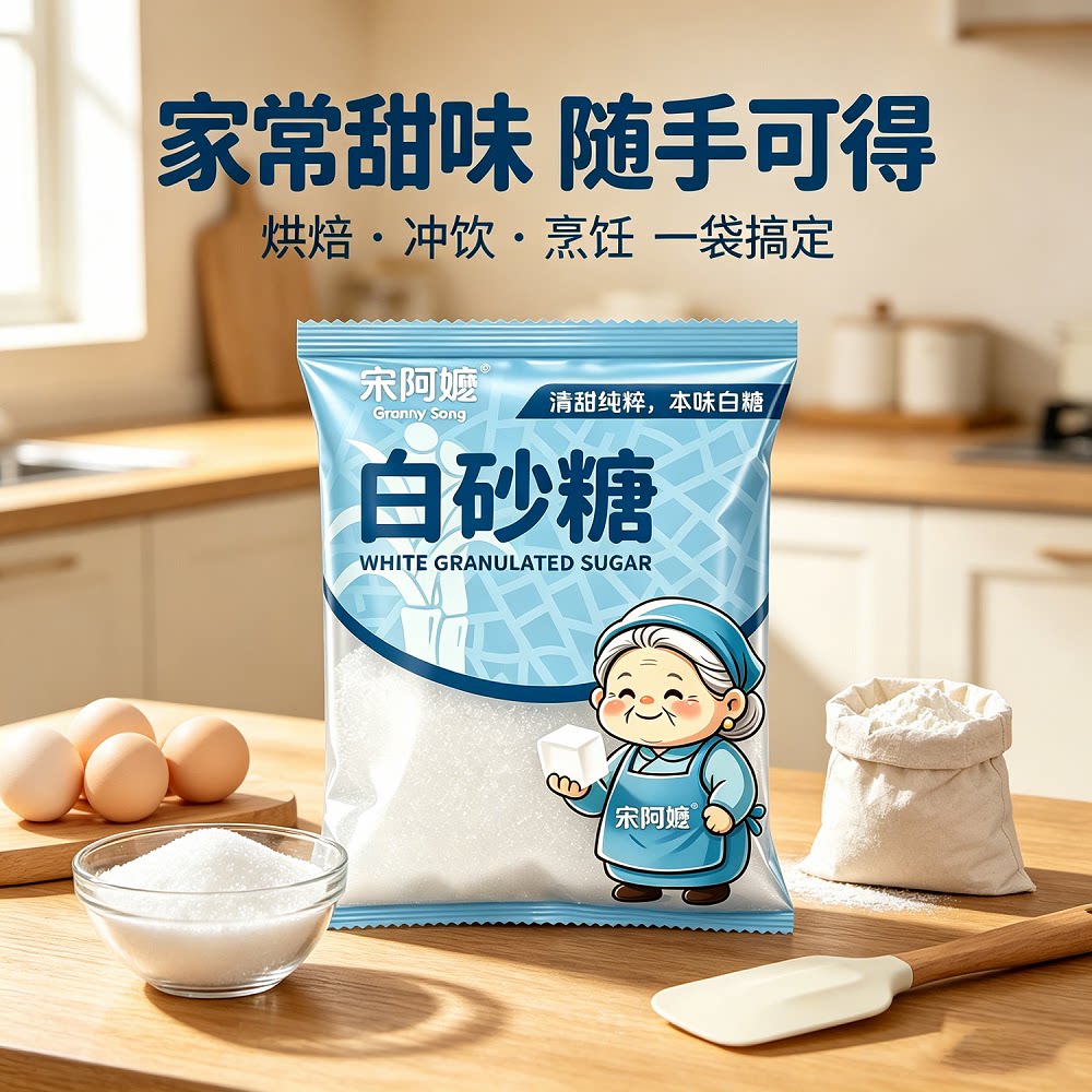 宋阿嬷云南一级白砂糖3斤