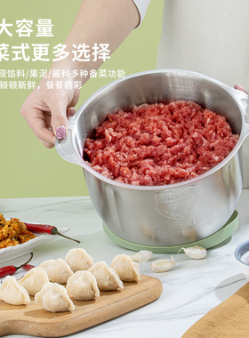 家用不锈钢绞肉机多功能料理机跨境刹菜机家庭绞肉机大功率