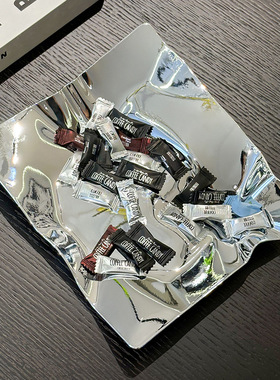 现代艺术波浪纹收纳盘卧室梳妆台高级感首饰珠宝香薰展示置物托盘