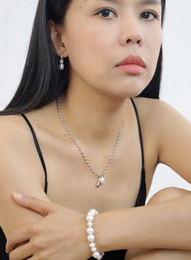 MANBERYL漫宝琳新款米珠珍珠项链简约百搭秋冬锁骨链女送生日礼物