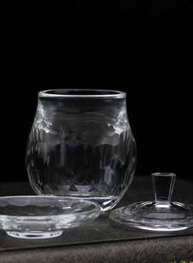 佛堂供佛莲花水晶碗大悲圣水杯