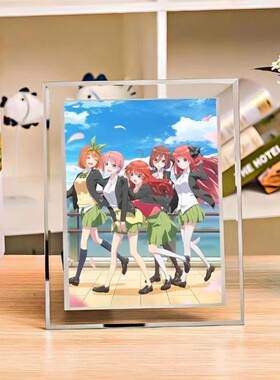 五等分的新娘花嫁中野一花二乃三玖四叶五月周边定制水晶相框礼物