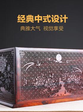 大红酸枝收纳盒红木纸巾盒实木多功能家用客厅书桌抽屉整理收纳盒