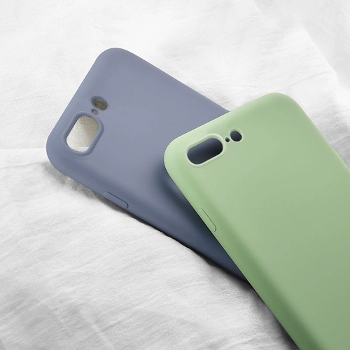Apple, силиконовый iPhone 8, однотонный чехол для телефона, 8plus, защита при падении, iphone, популярно в интернете