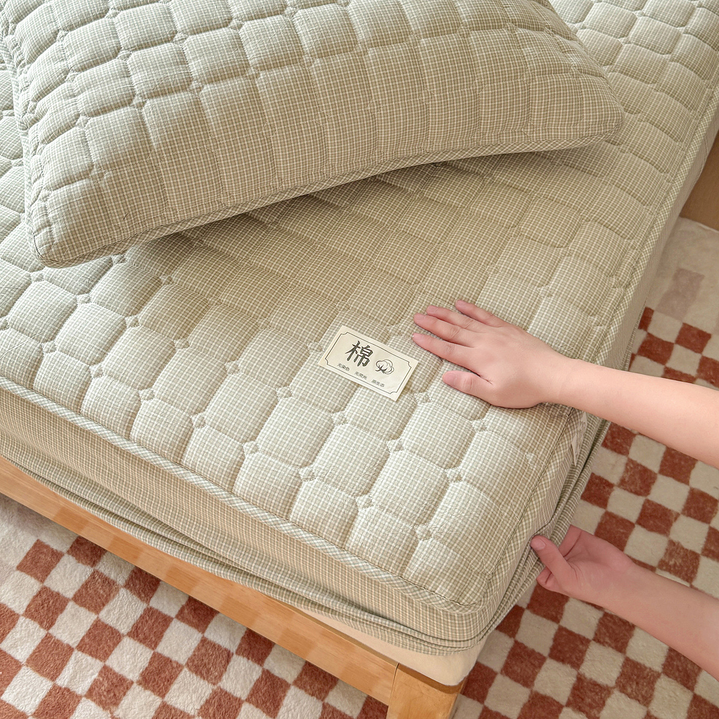 新疆纯棉棉花床笠2025新款四季通用夹棉加厚床罩a类母婴级床垫罩,淘宝优惠券,粉丝福利购,淘宝优惠卷