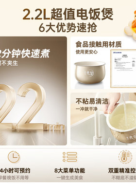 小熊电饭煲小型1到2人电饭锅家用煮饭锅多功能蒸煮一体一人食新款
