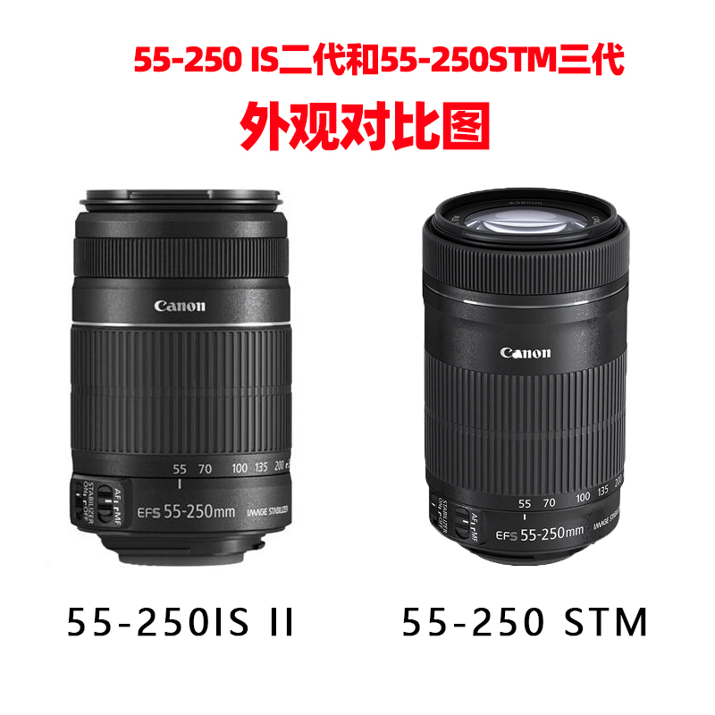 佳能EF-S 55-250mm IS STM三代单反防抖长焦镜头55-250远摄拍月亮 - 图1