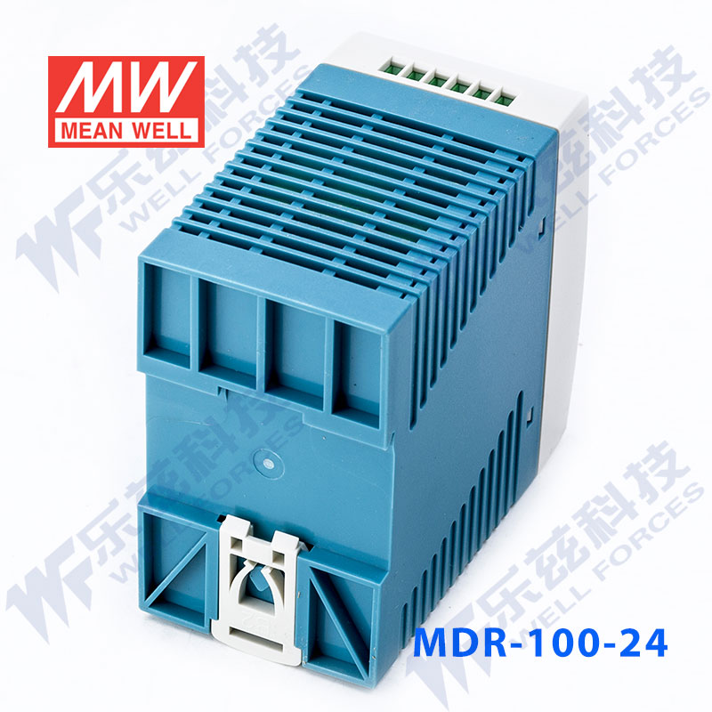 MDR-100-24台湾明纬100W24V导轨型开关电源4A稳压工控PLC传感器