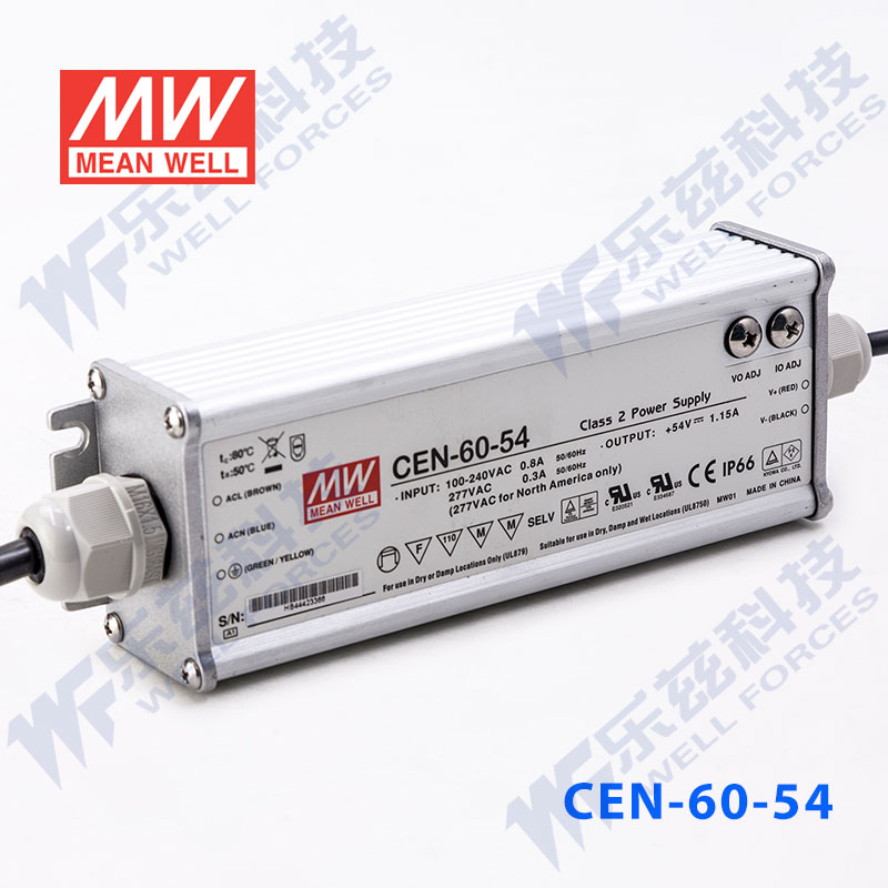 明纬PFC防水LED电源 CEN-60-54 60W 54V1.15A[含增票发顺丰]-图1