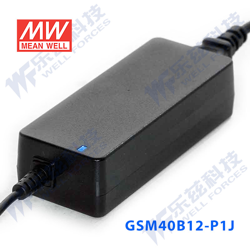 GSM40B12-P1J台湾明纬40W12V电源适配器直流稳压3.34A两插,医疗级 - 图1