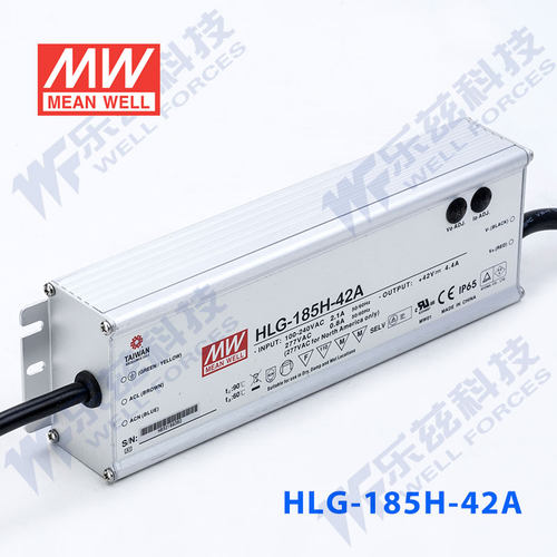 明纬42V LED电源185W HLG-185H-42A 4.4A可调+42V恒压防水7年质保 - 图1
