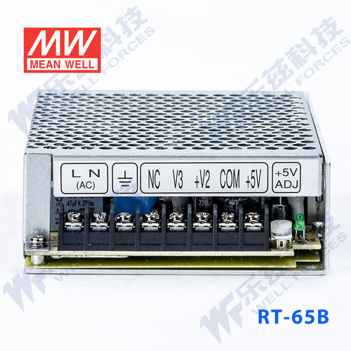 明纬5V±12V三路电源64W RT-65B  5V5A+12V2.8A-12V0.5A - 图1