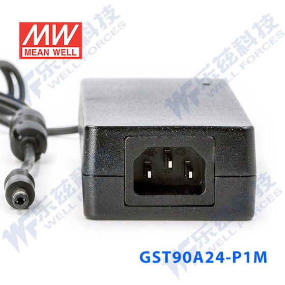 MEAN WELL 24V Power Supply 90W GST90A24-P1M 3.75A Industrial Energy Saving Adapter Global Certified Three Plug