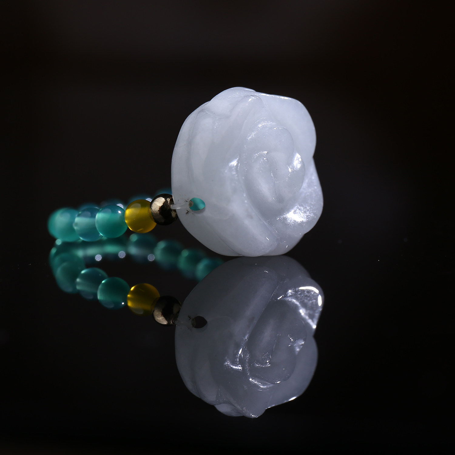 慕古珠宝天然A货翡翠白月光玫瑰花戒指冰韵玫影翡翠玫瑰戒指,淘宝优惠券,粉丝福利购,淘宝优惠卷