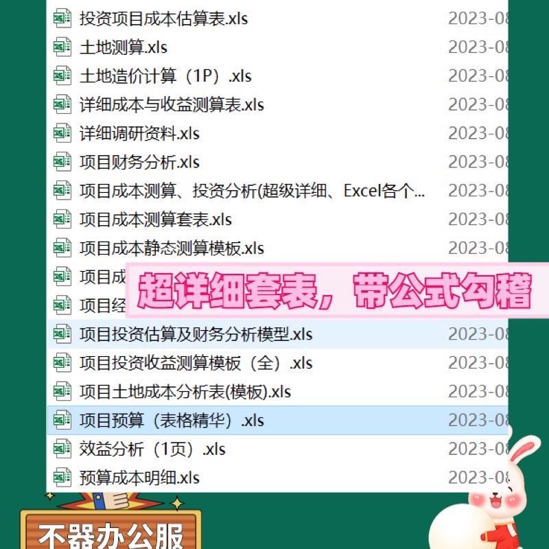 项目投资预算成本测算分析项目利润测算成本分析投资项目成本评估